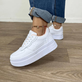 Tenis Blancos con Plataforma