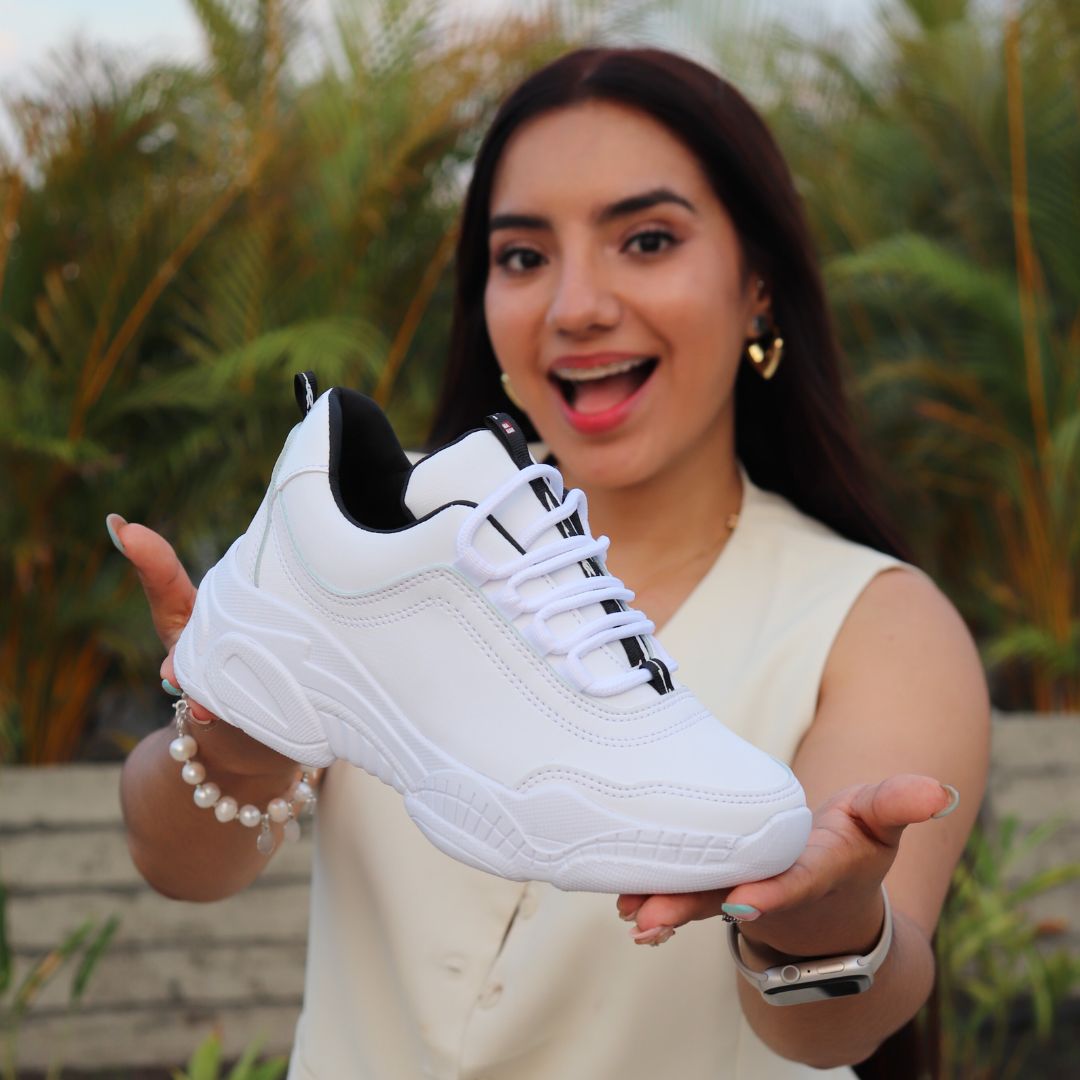 Tenis de Moda para Mujer con suela alta Sport Blancos – FRESHKA CO