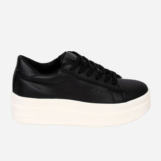 Tenis Negro para dama con Plataforma - Oreo