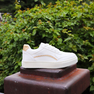 Tenis Blancos suela bajita para mujer - AMBER WHITE