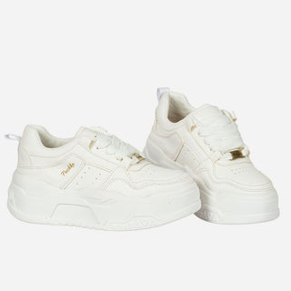 Tenis Blancos con Plataforma para Mujer - PRADILLA WHITE