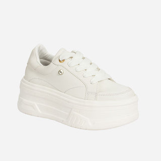 Tenis Blancos con Plataforma Alta - MERLINA