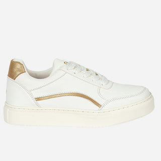 Tenis Blancos suela bajita para mujer - AMBER WHITE
