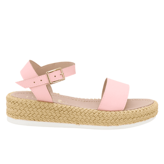 Sandalias rosada con plaforma y yute - Atena | FRESHKA CO