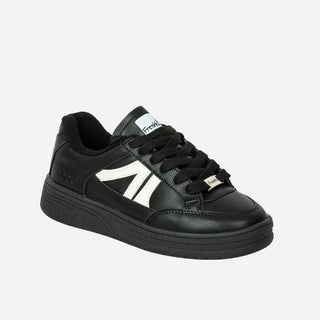 TENIS TOTALMENTE NEGROS SUELA BAJITA