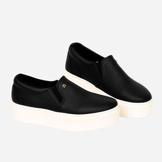 Tenis tipo Vans Negras para Mujer - Charlotte