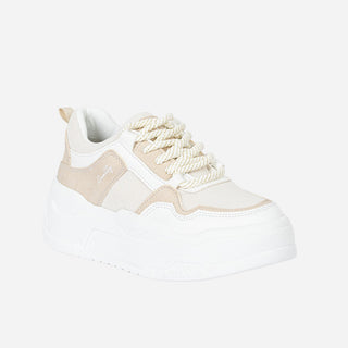 Tenis Plataforma Mujer - PRADILLA BEIGE