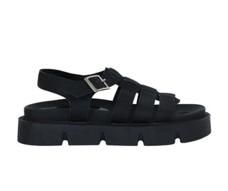 Sandalias gladiadoras negras - Electra | FRESHKA CO