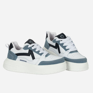 TENIS BLANCOS CON AZUL - TRUENO 2.0