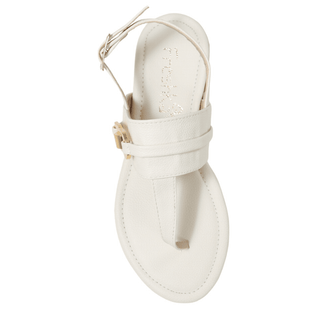 sandalias planas elegantes blancas tres puntadas - Ágatha | FRESHKA CO