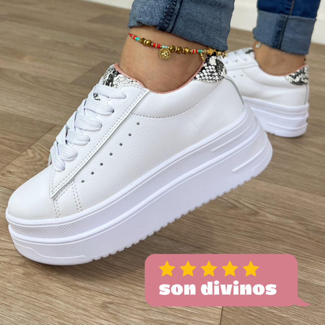 Tenis color blanco mujer hotsell