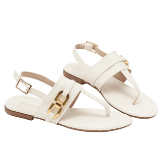 Sandalias Planas elegantes blancas - Ágatha | FRESHKA CO