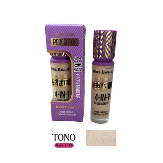 Corrector de ojeras Kiss beauty - 4 in 1 Glow makeup
