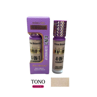 Corrector de ojeras Kiss beauty - 4 in 1 Glow makeup