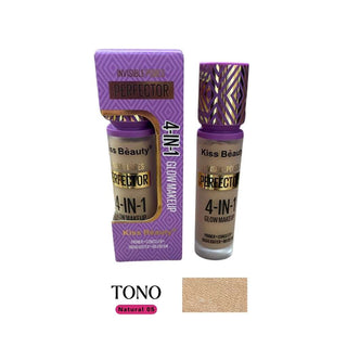 Corrector de ojeras Kiss beauty - 4 in 1 Glow makeup