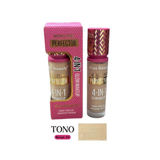 Corrector de ojeras Kiss beauty - 4 in 1 Glow makeup