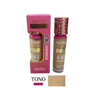 Corrector de ojeras Kiss beauty - 4 in 1 Glow makeup