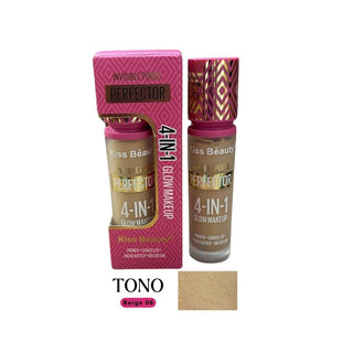 Corrector de ojeras Kiss beauty - 4 in 1 Glow makeup