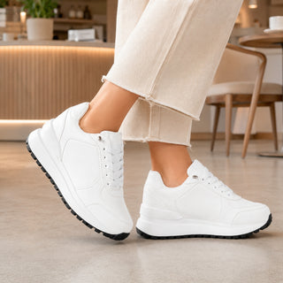 Tenis blancos elegantes para mujer - LUXURY WHITE