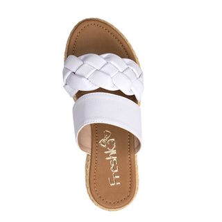 Sandalias Planas con Suela en Yute - Trenza Blanca | FRESHKA CO