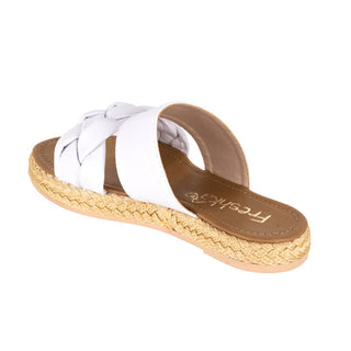 Sandalias Planas con Suela en Yute - Trenza Blanca | FRESHKA CO