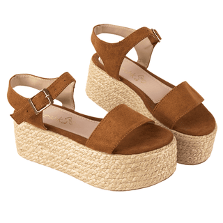 Sandalias Plataforma Elegantes Cafes - Sara | FRESHKA CO