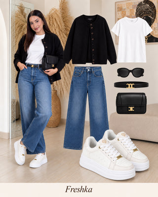 Tenis blancos mujer - PERLA