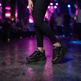 Tenis totalmente Negros Altos - Diamond