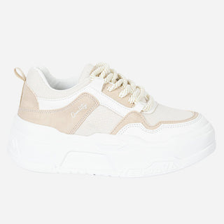Tenis Plataforma Mujer - PRADILLA BEIGE
