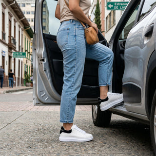Tenis clásicos para mujer Blanco con Negro - Queen