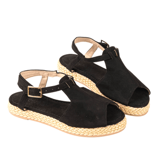 Sandalias Negras para Mujer - Campesina | FRESHKA CO