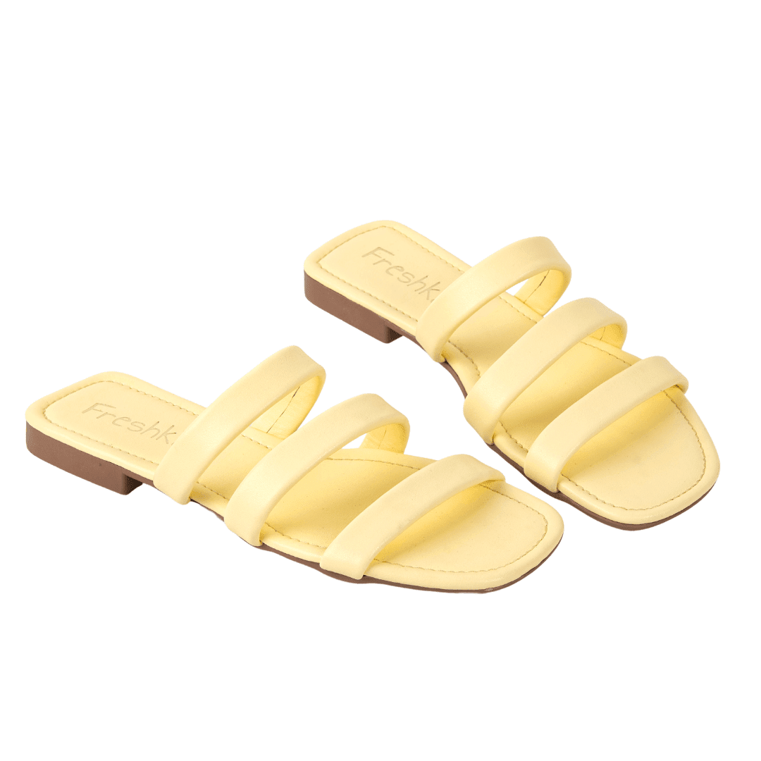 Sandalias de Tiras para Dama Juanita Amarilla FRESHKA CO