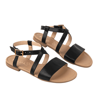 Sandalias Planas para Mujer - Princesa Negro | FRESHKA CO