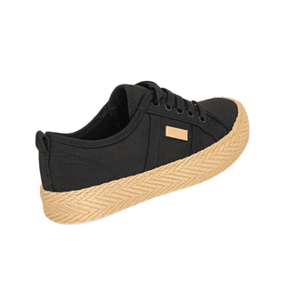 Tenis en Tela color Negro - Eden suela en Yute | FRESHKA CO
