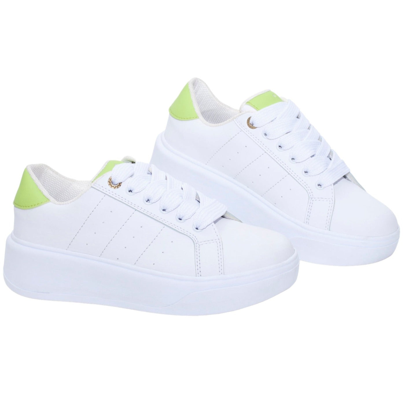 Tenis verde neon top para mujer